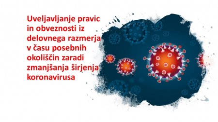 Uveljavljanje pravic in obveznosti iz delovnega razmerja v času posebnih okoliščin zaradi zmanjšanja širjenja koronavirusa