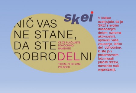 Namenite del dohodnine vaši organizaciji SKEI Slovenije